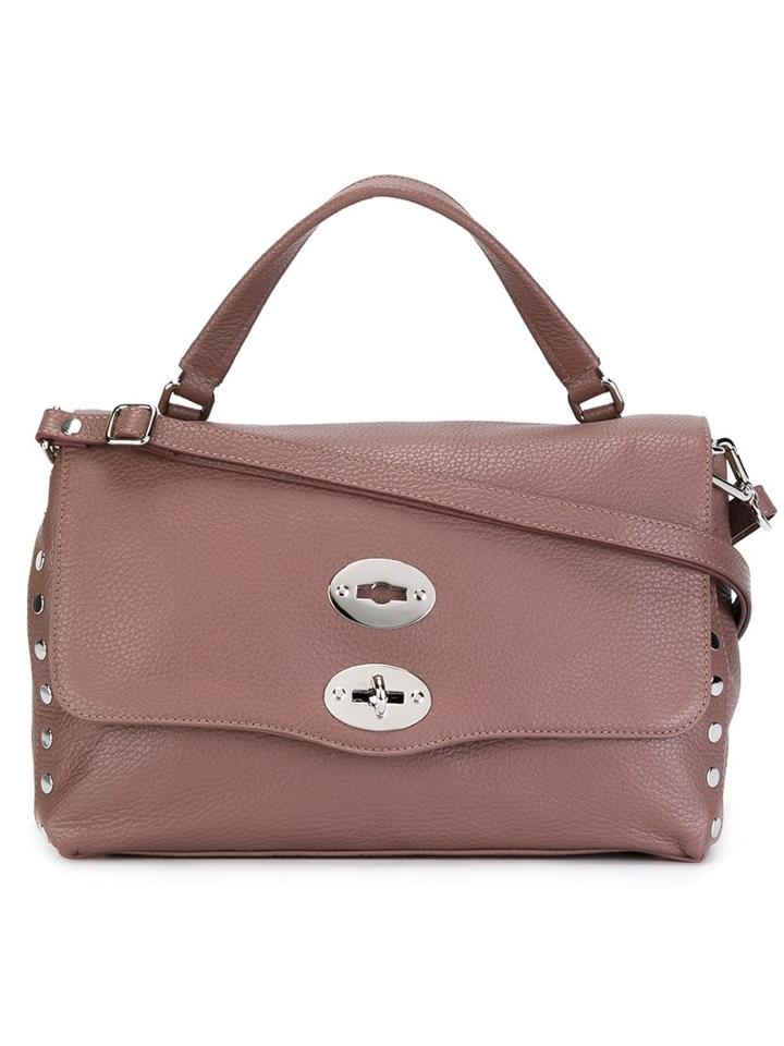 'postina' Satchel, Women's, Pink/purple, Leather, Zanellato