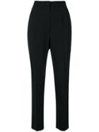 Dolce & Gabbana High Waisted Cropped Trousers - Black