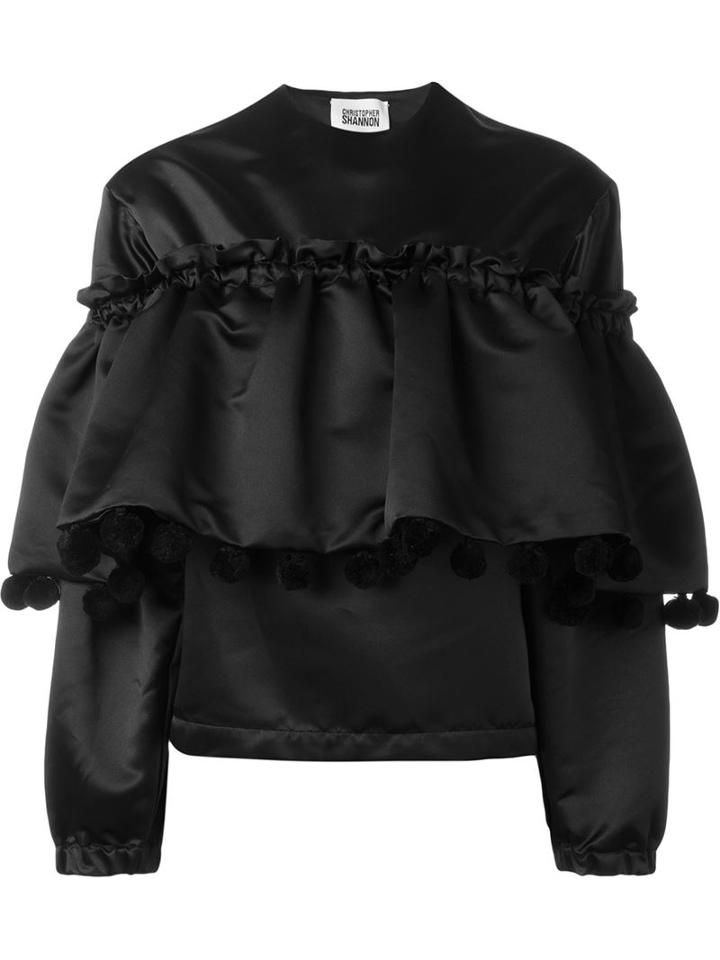 Christopher Shannon Ruffled Pompom Detail Blouse
