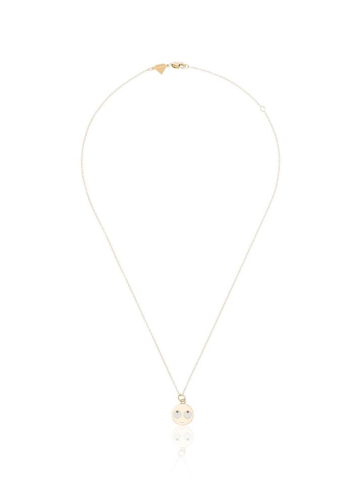 Alison Lou 14kt Yellow Gold Eye Roll Necklace