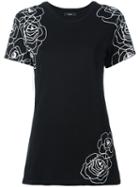 Diesel Floral Print T-shirt, Women's, Size: Medium, Black, Cotton