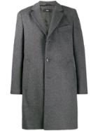 Boss Hugo Boss Single Breasted Wool Coat - Grey