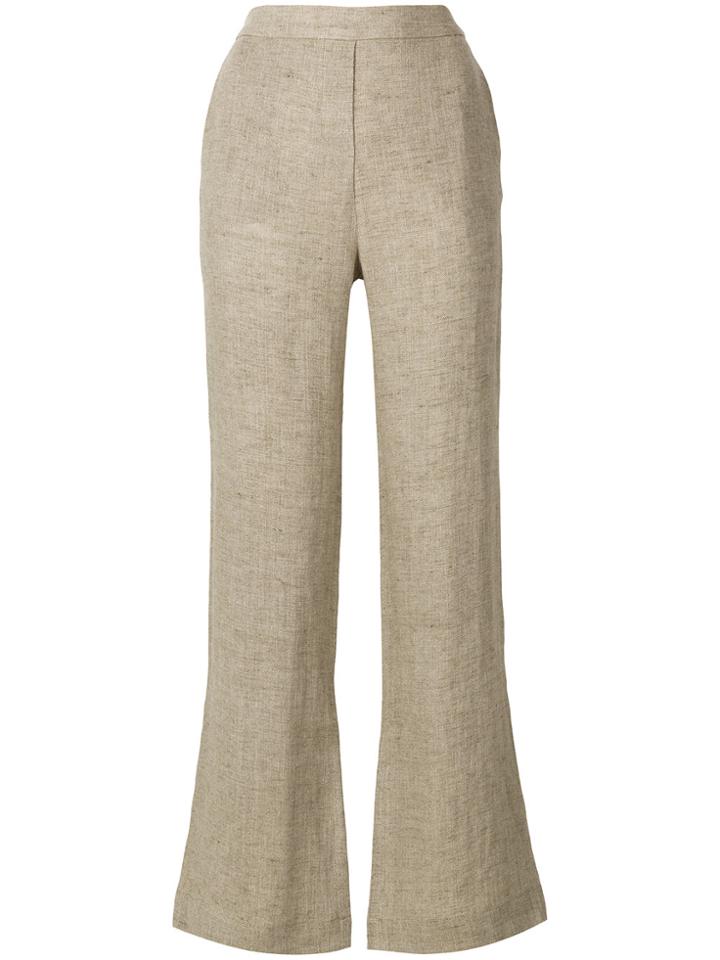 Meme High-waisted Flared Trousers - Nude & Neutrals