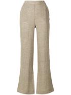 Meme High-waisted Flared Trousers - Nude & Neutrals