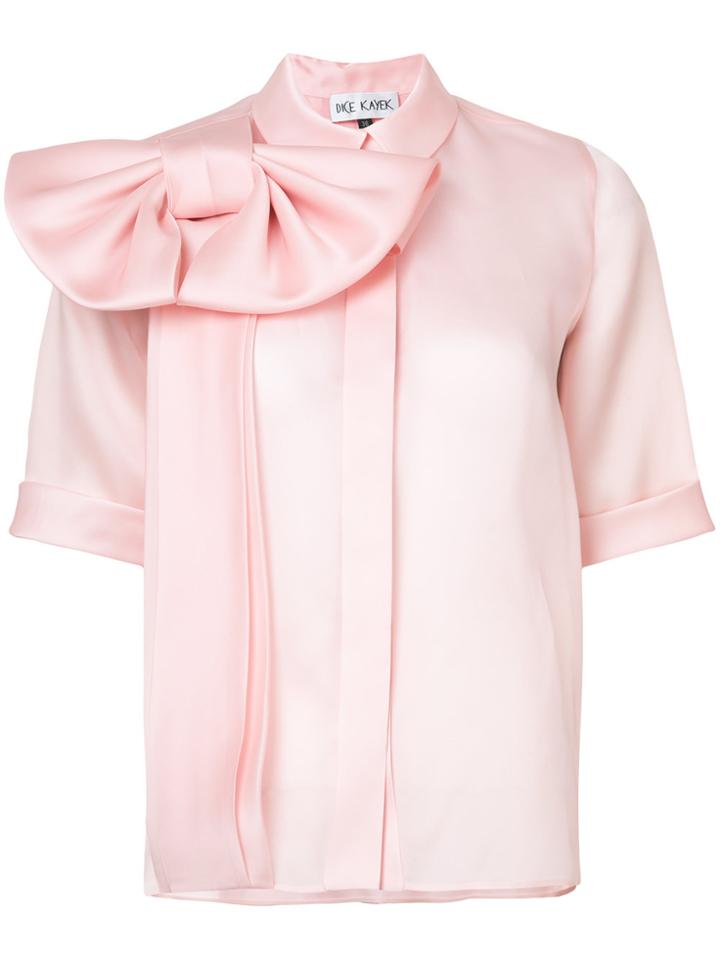 Dice Kayek Bow Embellished Blouse - Pink & Purple