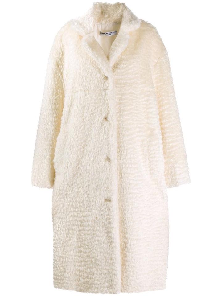 Katharine Hamnett London Velma Bio Fur Coat - White