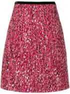 Gucci Sequinned Tweed Skirt - Pink