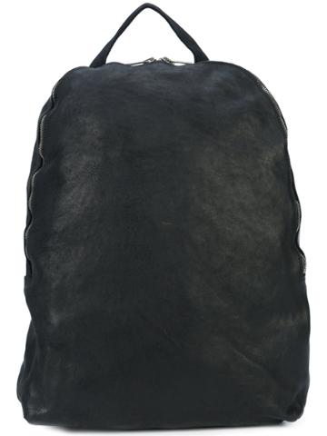 Guidi Top Zip Backpack - Black