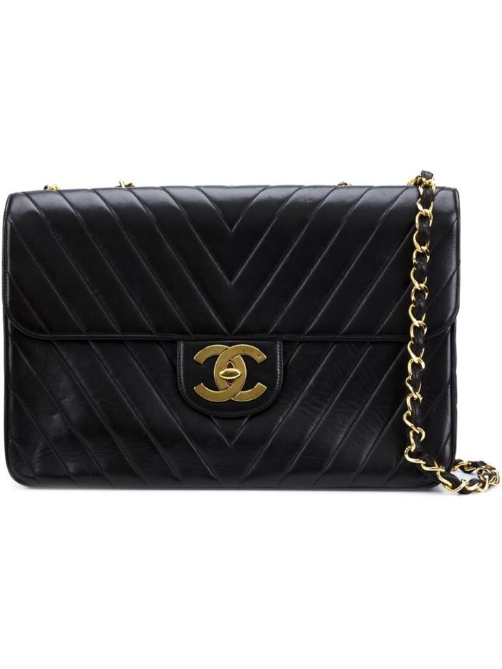 Chanel Vintage Maxi Chevron Shoulder Bag