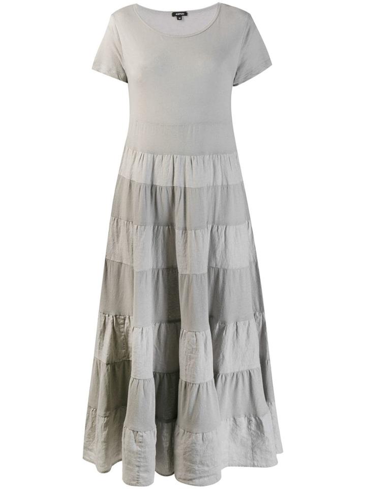 Aspesi Panelled T-shirt Dress - Grey