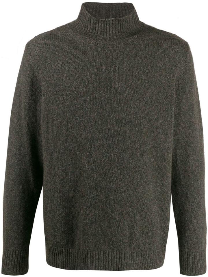 Caruso Roll Neck Sweater - Green