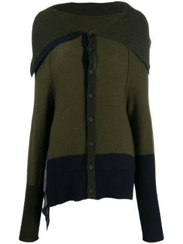Y's Spread Collar Cardigan - Green