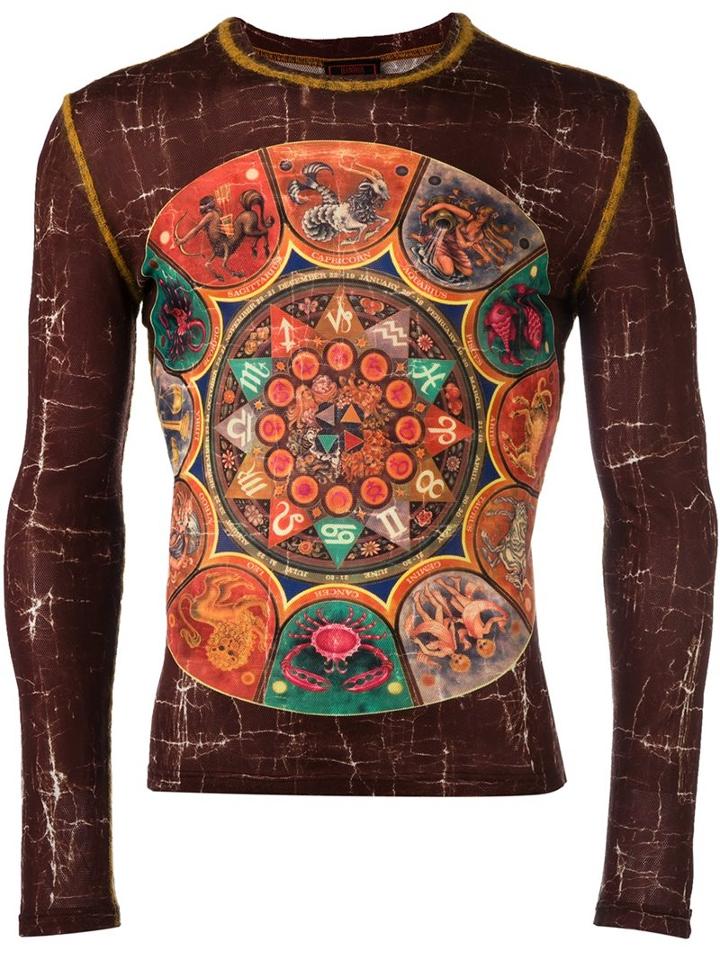Jean Paul Gaultier Vintage Zodiac Print Top