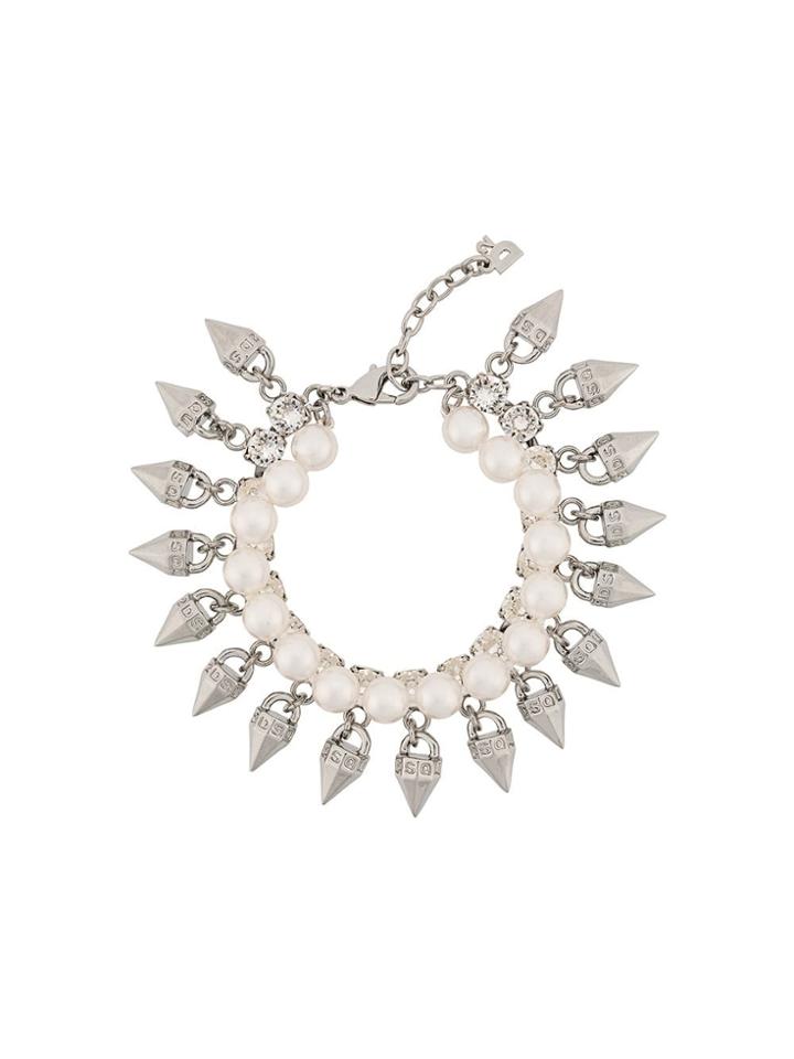 Dsquared2 Embellished Bracelet - Silver
