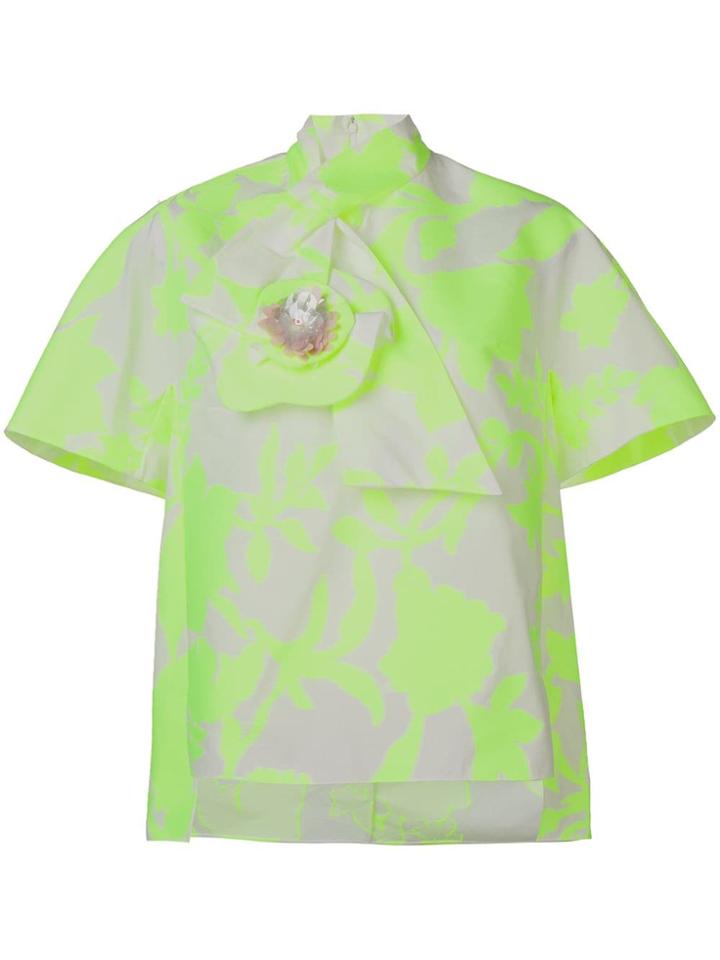 Delpozo Floral Print Blouse - White