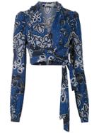 Martha Medeiros Fernanda Cropped Blouse - Blue