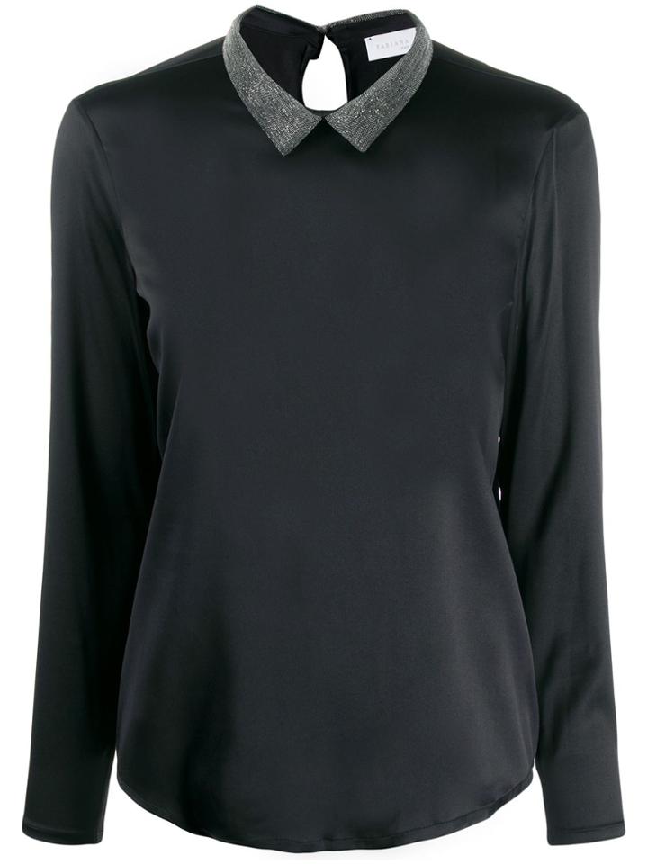 Fabiana Filippi Beaded Collar Blouse - Blue