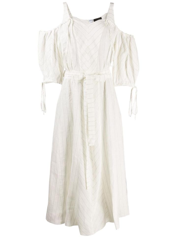 Loewe Gathered Waist Dress - White