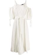 Loewe Gathered Waist Dress - White