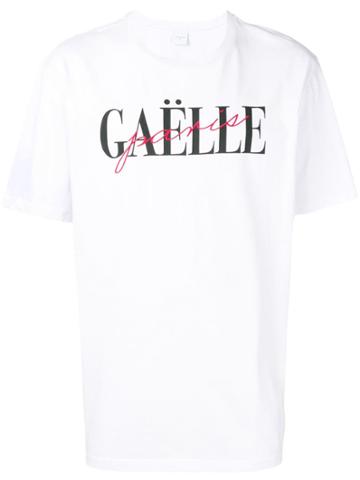 Gaelle Bonheur White Logo T-shirt