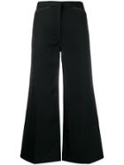 Lemaire Cropped Wide-leg Trousers - Black