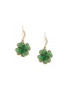 Aurelie Bidermann Signature Clover Tsavorite And Diamond Earrings -