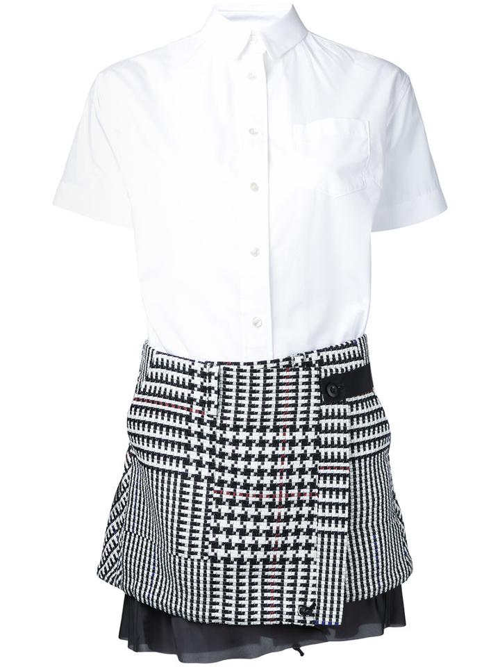 Sacai - Two Part Dress - Women - Cotton - 2, White, Cotton