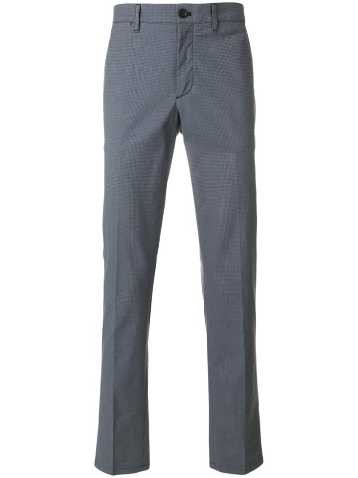 Prada Jacquard Patterned Trousers - Blue