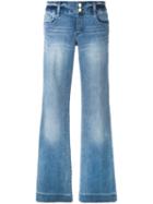 Michael Michael Kors Wide Leg Jeans, Women's, Size: 8, Blue, Cotton/spandex/elastane/polyester