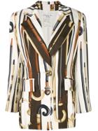 Christian Dior Vintage Walking Sticks Printed Jacket - Nude & Neutrals