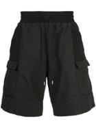 John Elliott Drawstring Waist Cargo Shorts - Black