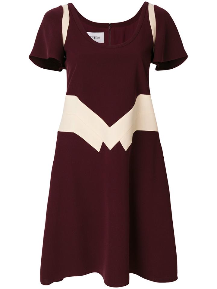 Valentino Geometric Detail Drawstring Dress - Blue