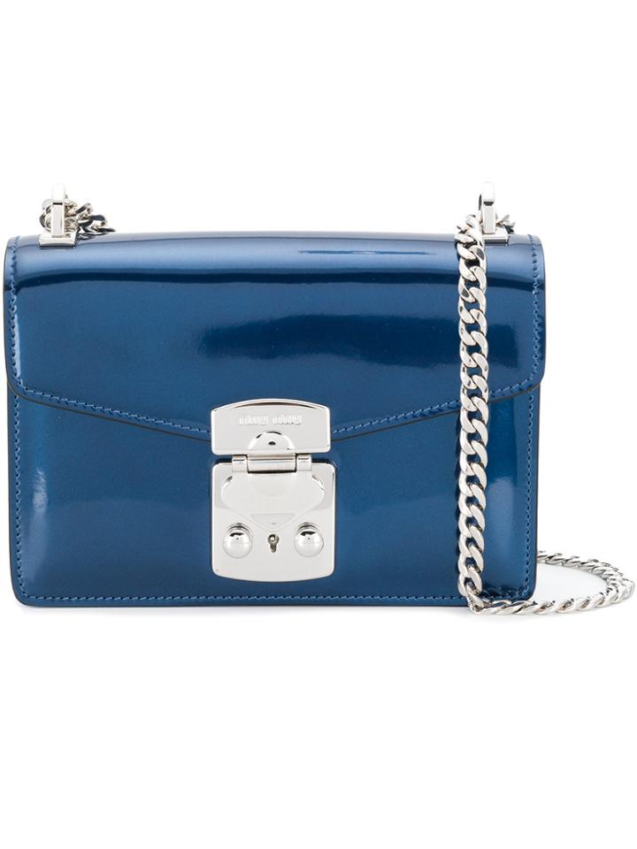 Miu Miu Small Flapped Satchel - Blue