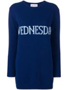 Alberta Ferretti Wednesday Sweater Dress - Blue
