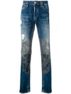 Philipp Plein Super Straight Cut Skull Jeans - Blue