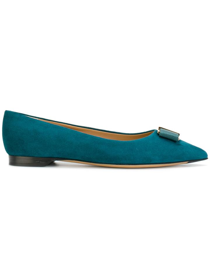 Salvatore Ferragamo Friuli Ballerinas - Green