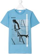 Dkny Kids Skateboarding Print T-shit - Blue