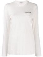 Brunello Cucinelli Long Sleeved Jersey Top - White