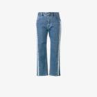 Stella Mccartney Frayed Cropped Jeans, Women's, Size: 28, Blue, Cotton/spandex/elastane