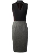 Victoria Beckham Sleeveless Dress, Women's, Size: 12, Black, Silk/wool/nylon/cotton