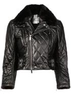 Comme Des Garçons Noir Kei Ninomiya Cropped Quilted Biker Jacket -