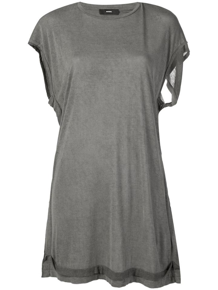 Diesel Open Back Jersey Top - Grey