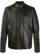 Michael Kors Collection Zip-front Leather Jacket - Brown
