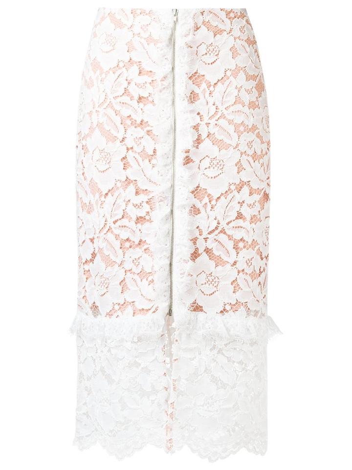 Tufi Duek Lace Midi Skirt, Women's, Size: 38, White, Cotton/polyamide/viscose