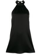Alice+olivia Crystal Halterneck Dress - Black