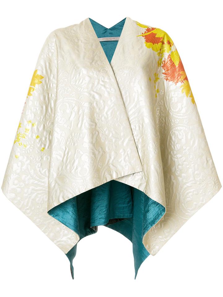 Ermanno Gallamini Floral Cape Jacket - Multicolour
