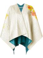 Ermanno Gallamini Floral Cape Jacket - Multicolour