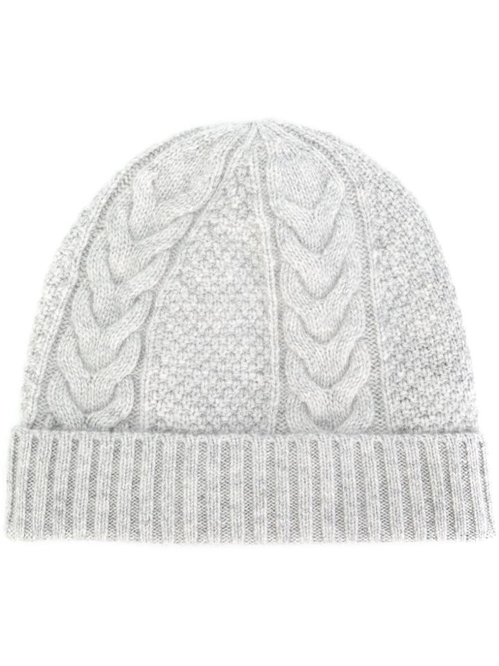 N.peal Cable Knit Beanie - Grey