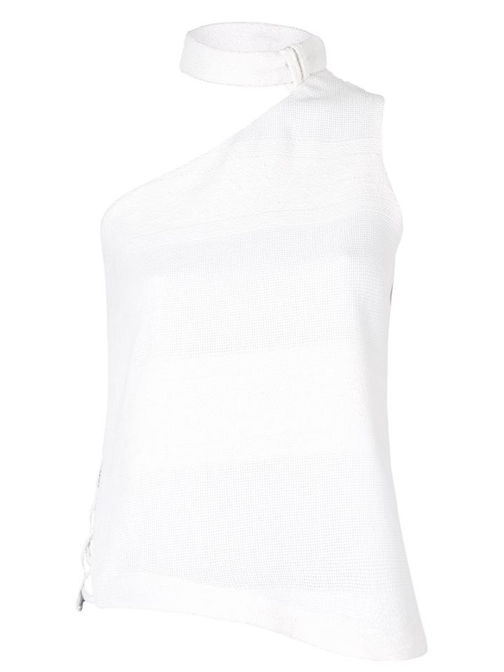 Lilly Sarti Asymmetric Top, Women's, Size: 40, White, Cotton
