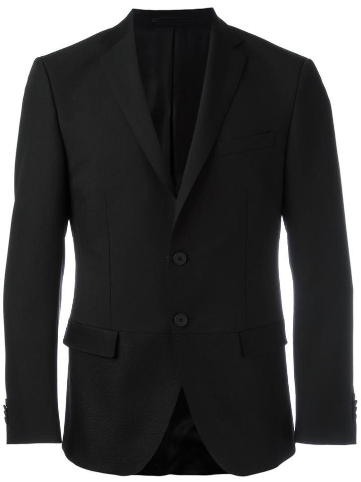 Boss Hugo Boss Button Up Blazer, Men's, Size: 46, Black, Virgin Wool/mohair/cupro